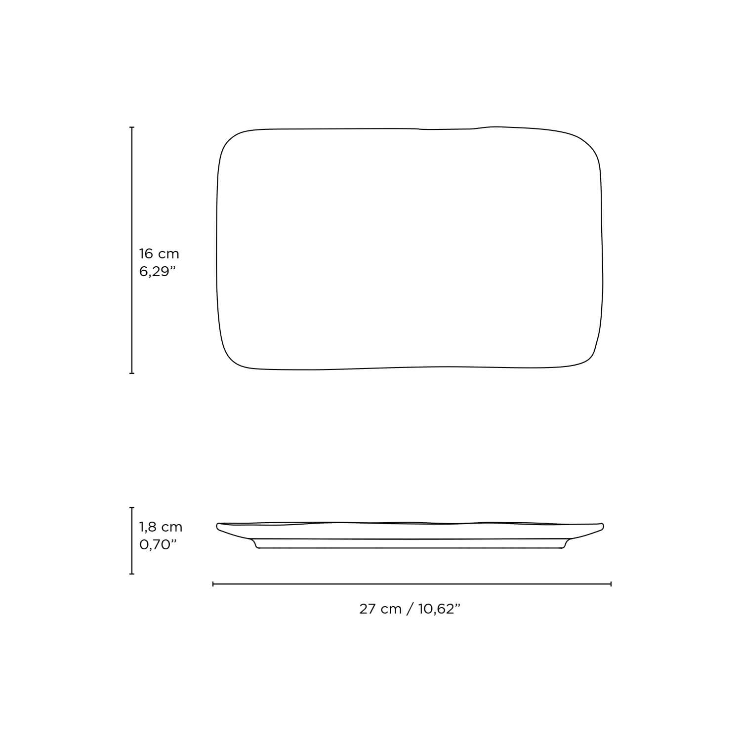 Conjunto com 4 Travessas Retangular Média Juta Preto Matte 27x16cm - Imagem 7