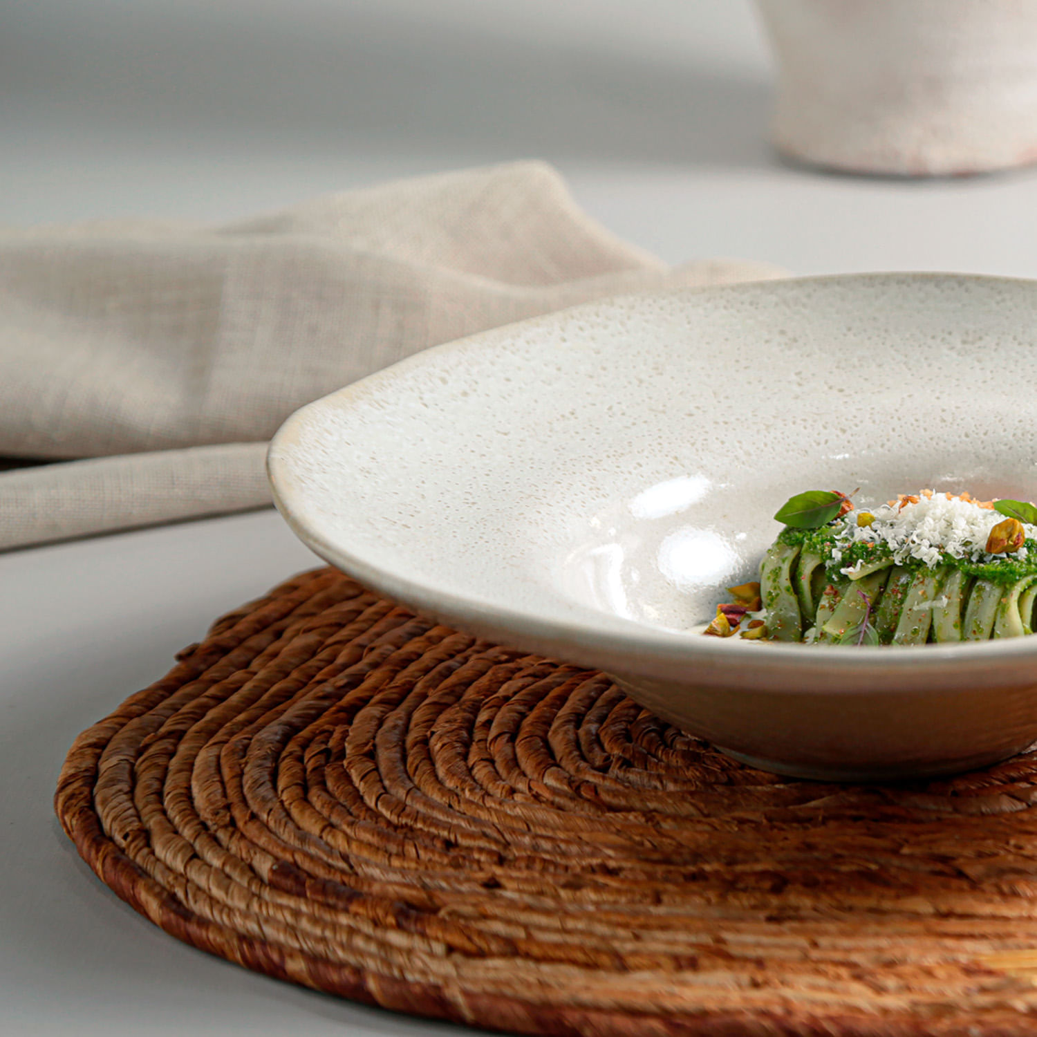 Conjunto com 4 Pratos de Massa Orgânico Vanilla Ø28x6,5cm 450ml - Imagem 6