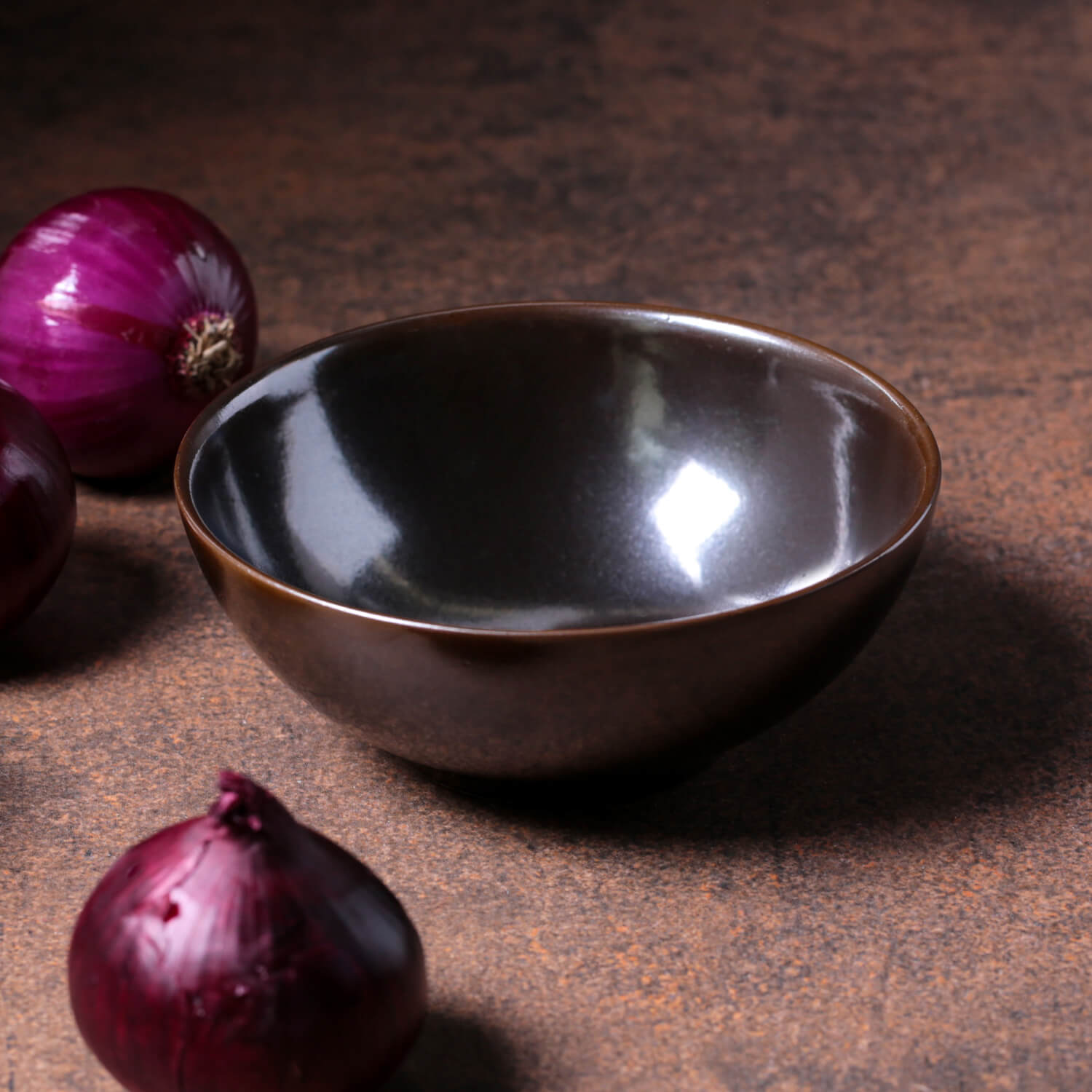 Conjunto com 6 Cumbuca Coup Stoneware Metallica Ø13,5x5,5cm 360ml - Imagem 2