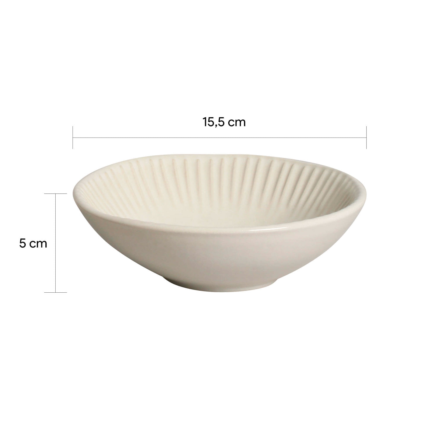Conjunto com 6 Cumbucas Linhas Clay Ø15x5,5cm 370ml - Imagem 3