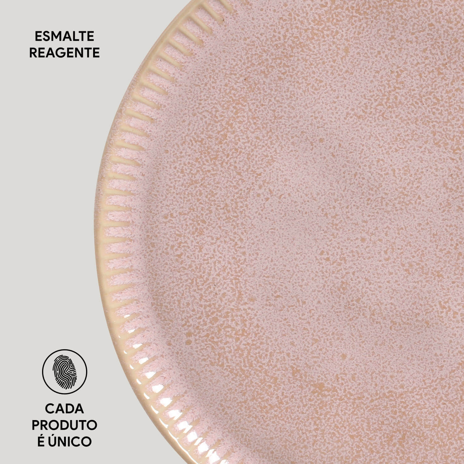 Conjunto com 6 Pratos Raso Linhas Litchi Ø27,5cm - Imagem 5