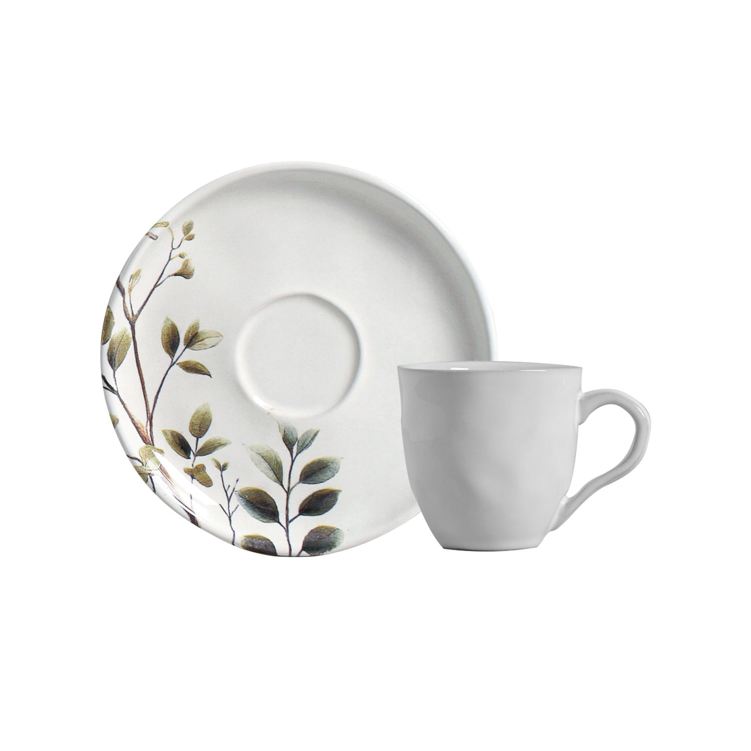 Conjunto com 6 Xícaras De Café com 6 Pires Bio Birdy 120ml