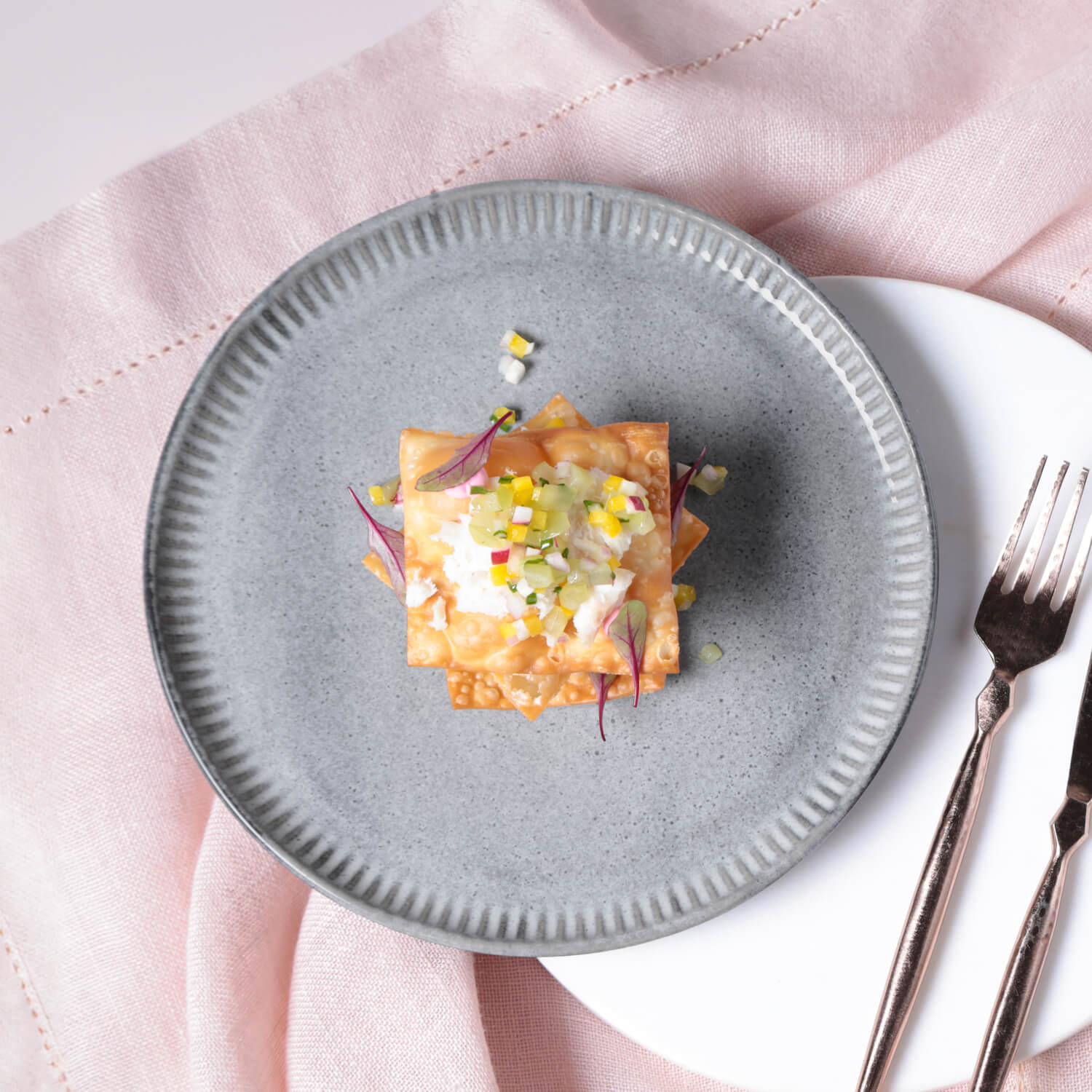 Conjunto com 6 Pratos de Sobremesa Linhas Dust Ø21,5cm - Imagem 4