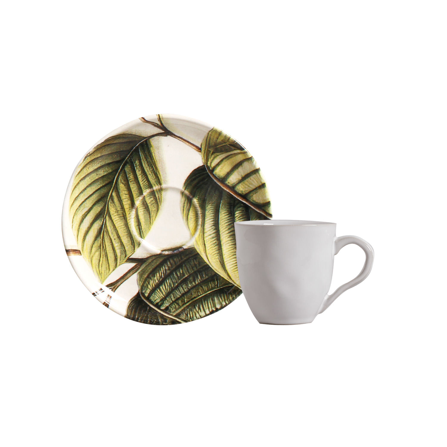 Conjunto com 6 Xícaras De Café com 6 Pires Bio Éden 120ml