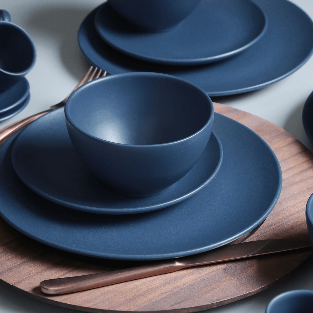 Conjunto com 6 Xícaras de Café com Pires Coup Stoneware Boreal 97ml - Imagem 3