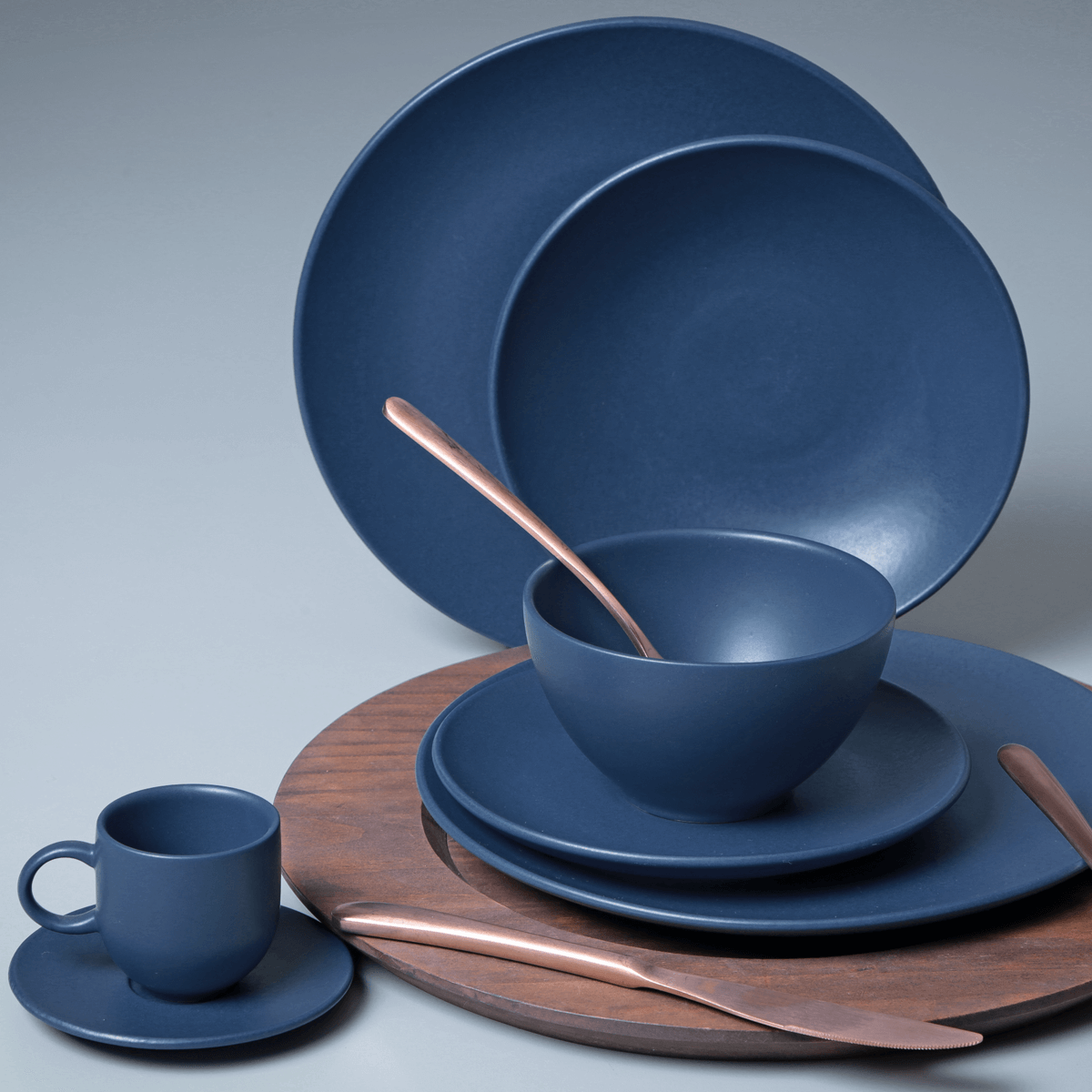 Conjunto com 6 Xícaras de Café com Pires Coup Stoneware Boreal 97ml - Imagem 5