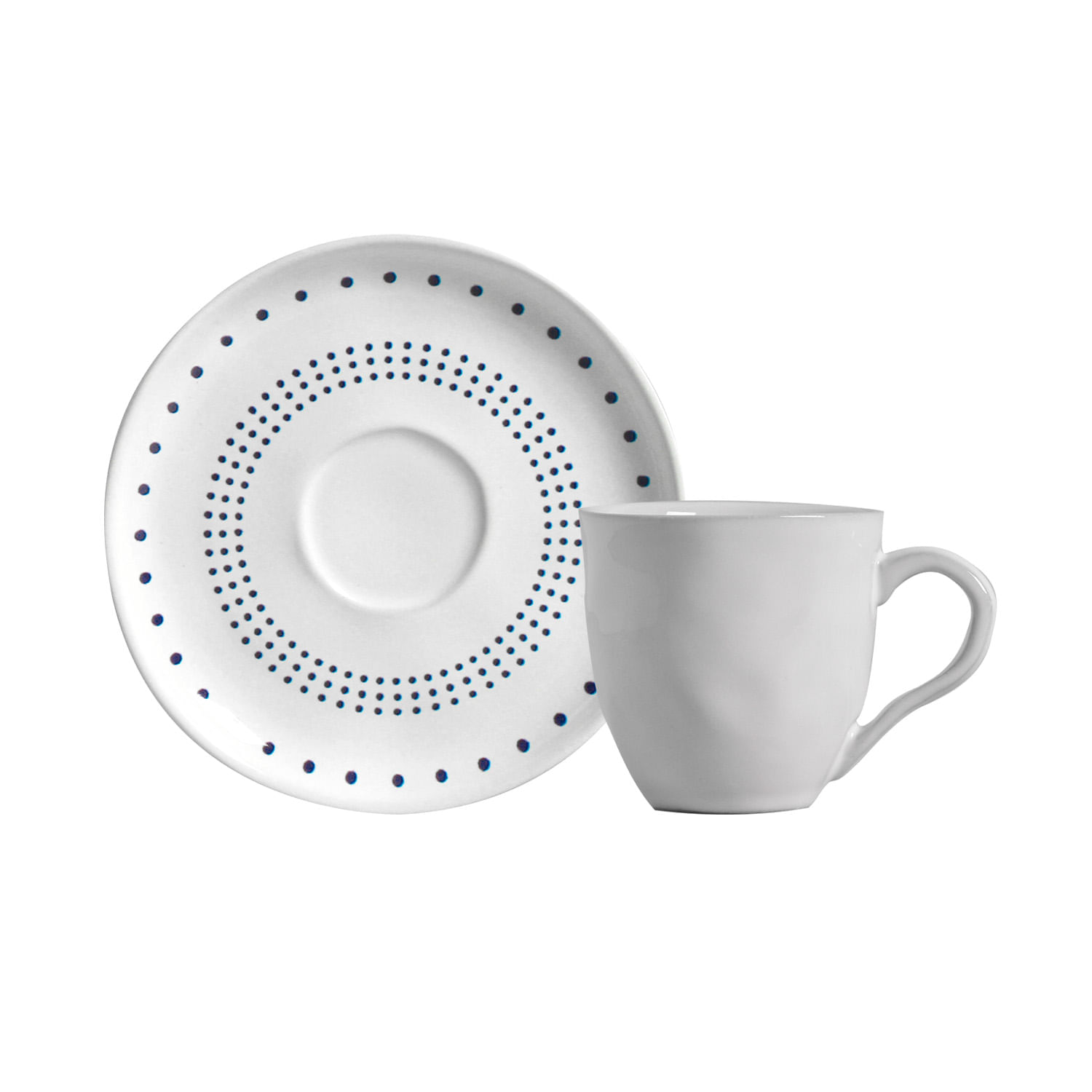 Conjunto com 6 Xícaras De Café com 6 Pires Bio Astral 120ml