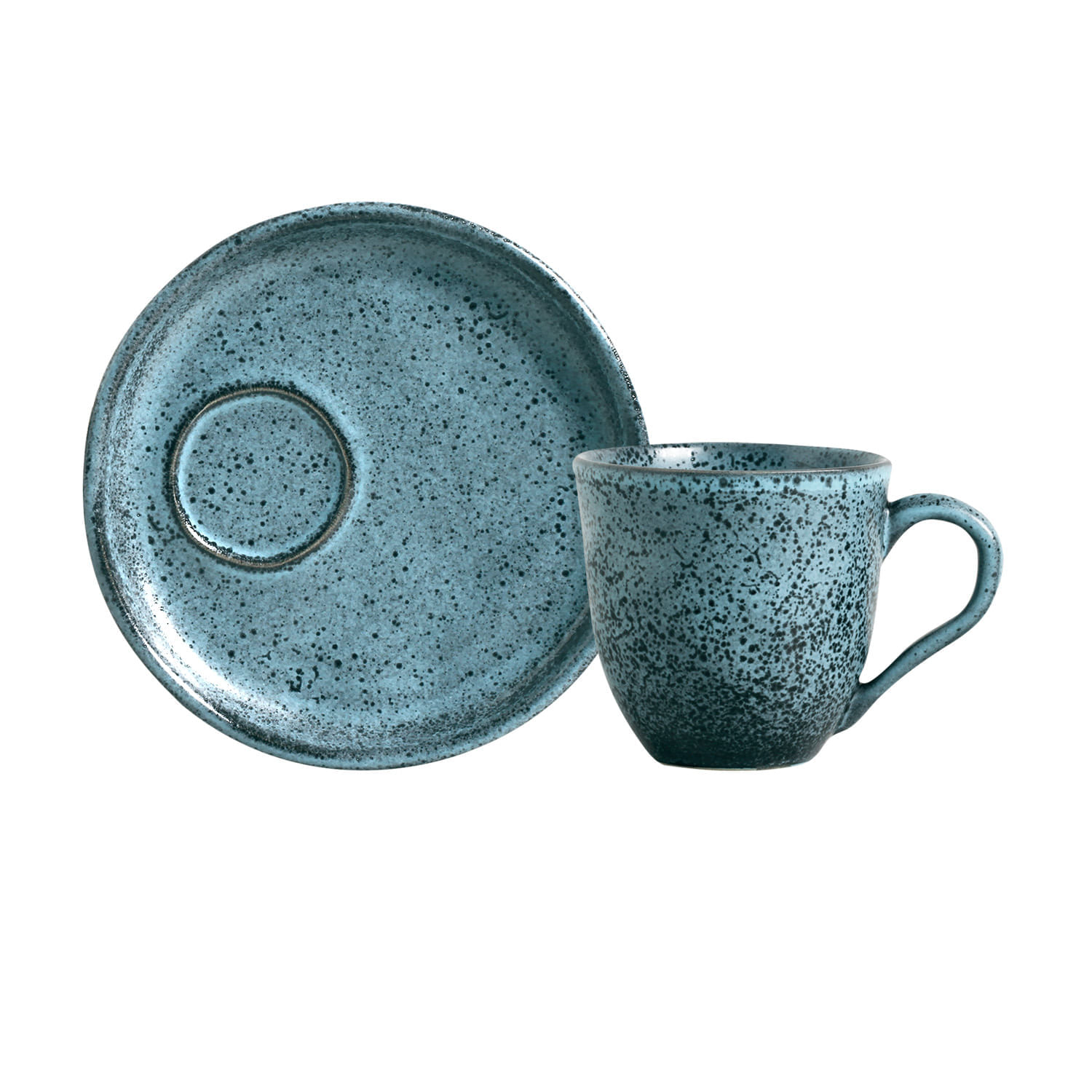 Conjunto com 6 Xícaras De Chá com 6 Pires Descentralizado Night Sky 170ml