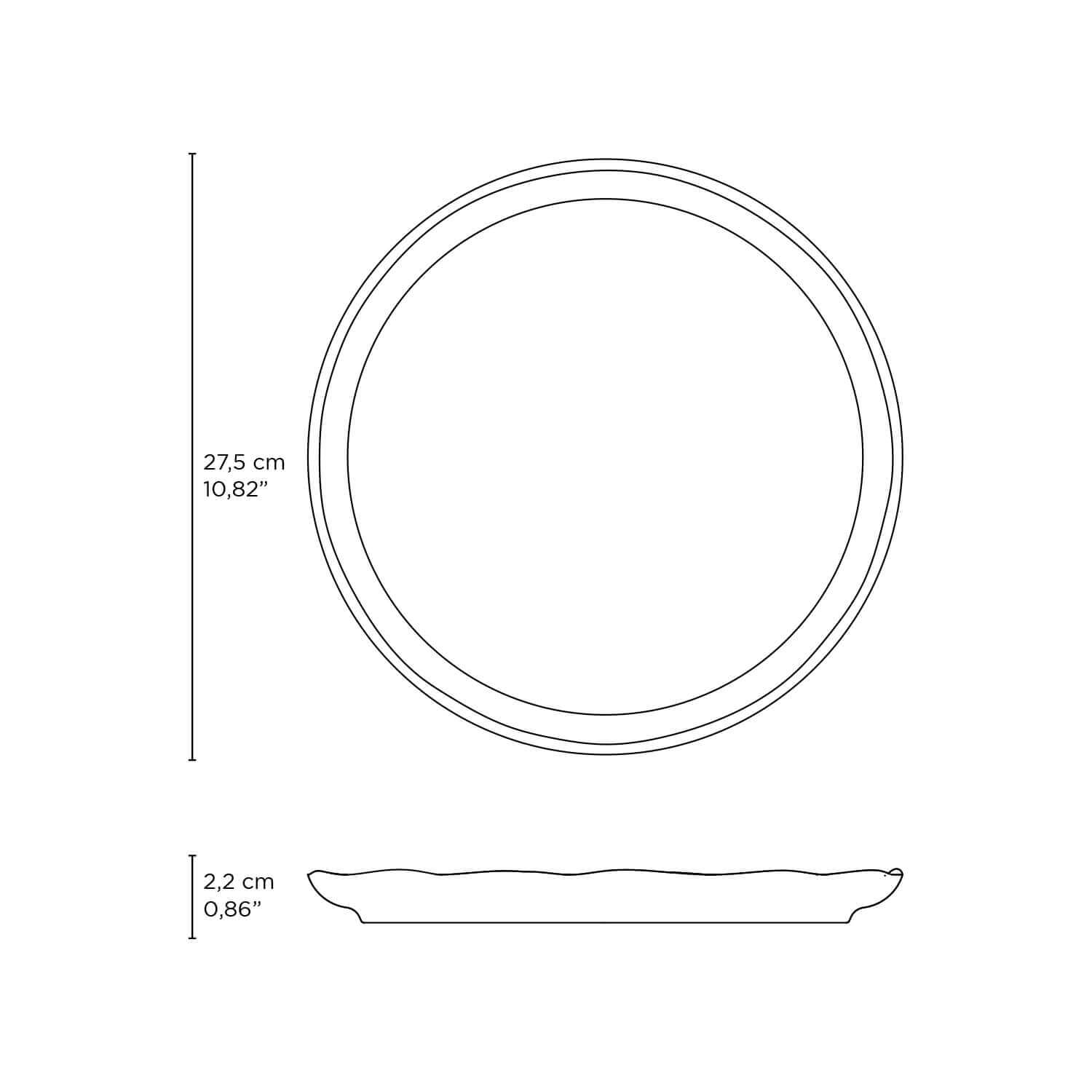 Conjunto com 6 Pratos Raso Linhas Breeze Ø27,5cm - Imagem 6