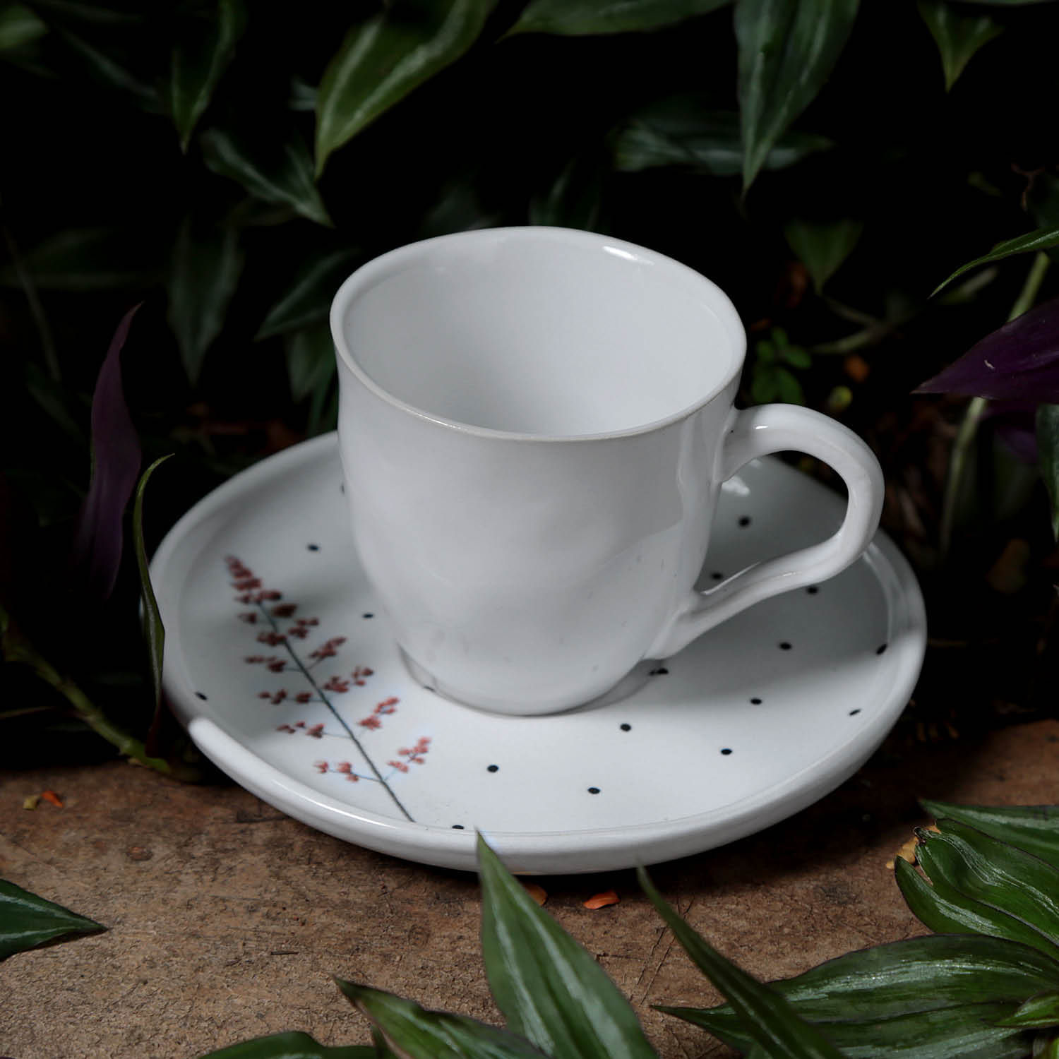 Conjunto com 6 Xícaras De Chá com 6 Pires Bio Floralis 170ml - Imagem 2