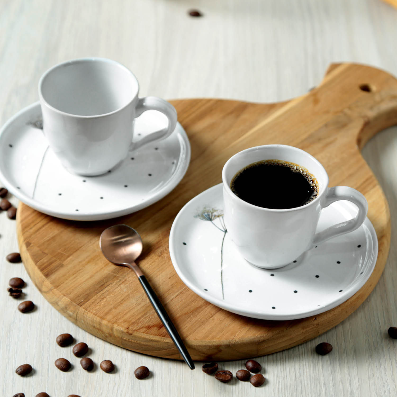 Conjunto com 6 Xícaras De Café com 6 Pires Bio Floralis 120ml - Imagem 3