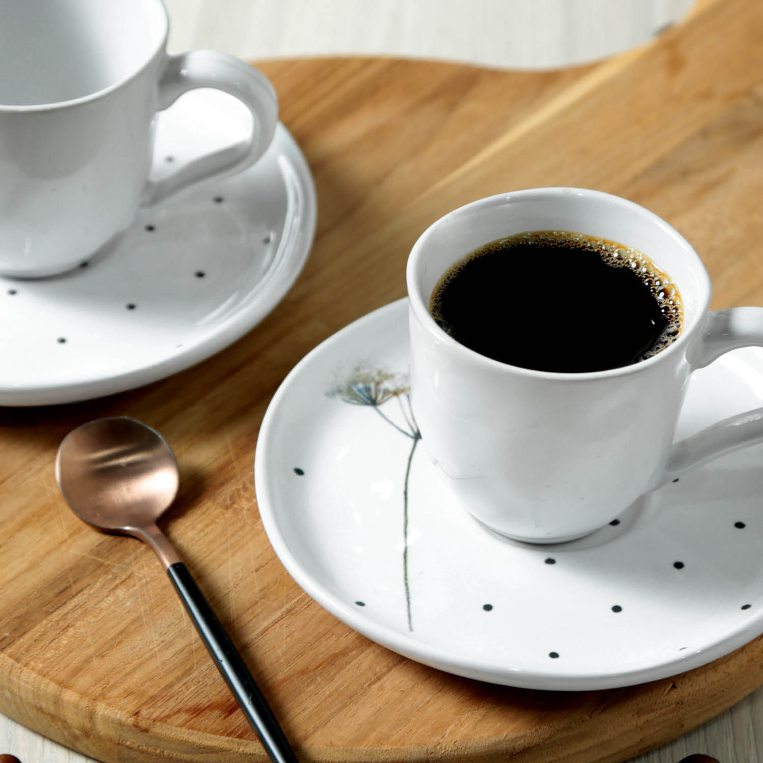 Conjunto com 6 Xícaras De Café com 6 Pires Bio Floralis 120ml - Imagem 4