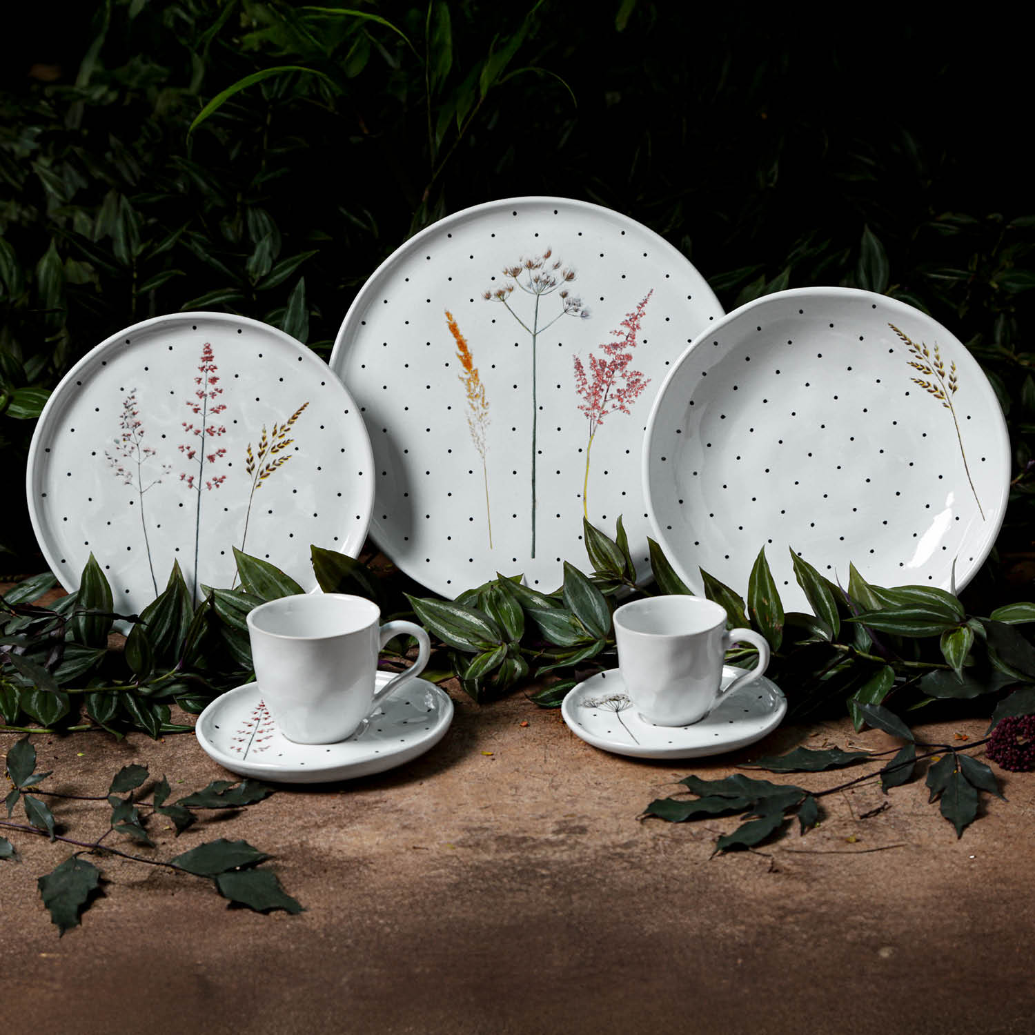 Conjunto com 6 Xícaras De Café com 6 Pires Bio Floralis 120ml - Imagem 6