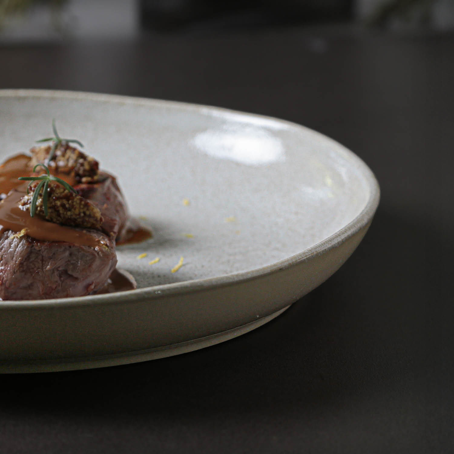 Travessas Redonda Grande Orgânico Stoneware Vanilla Ø36cm - Imagem 5