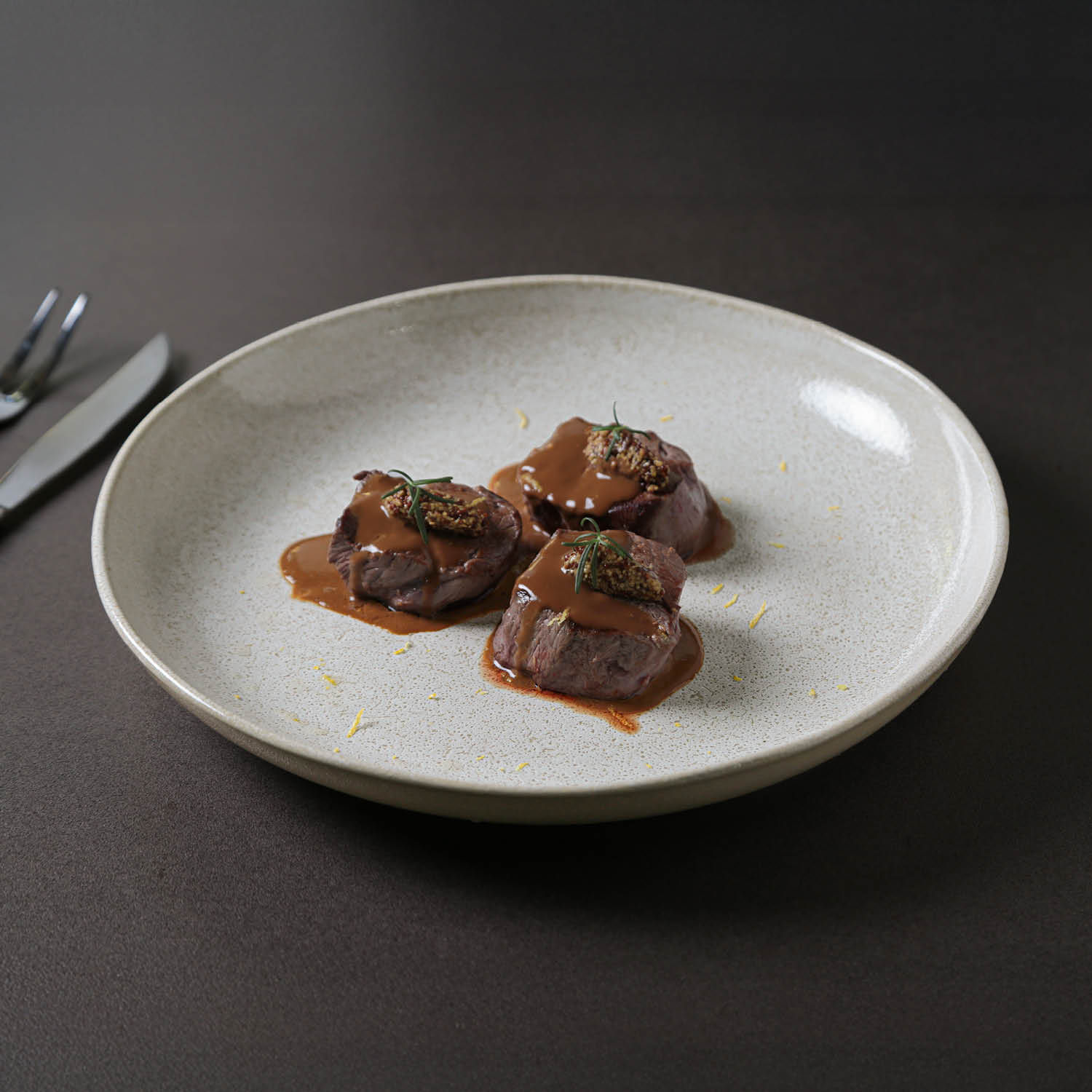 Travessas Redonda Grande Orgânico Stoneware Vanilla Ø36cm - Imagem 2