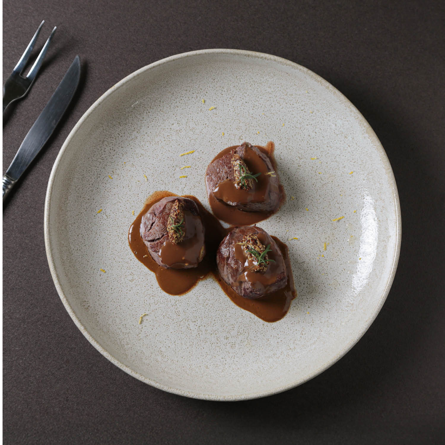 Travessas Redonda Grande Orgânico Stoneware Vanilla Ø36cm - Imagem 3