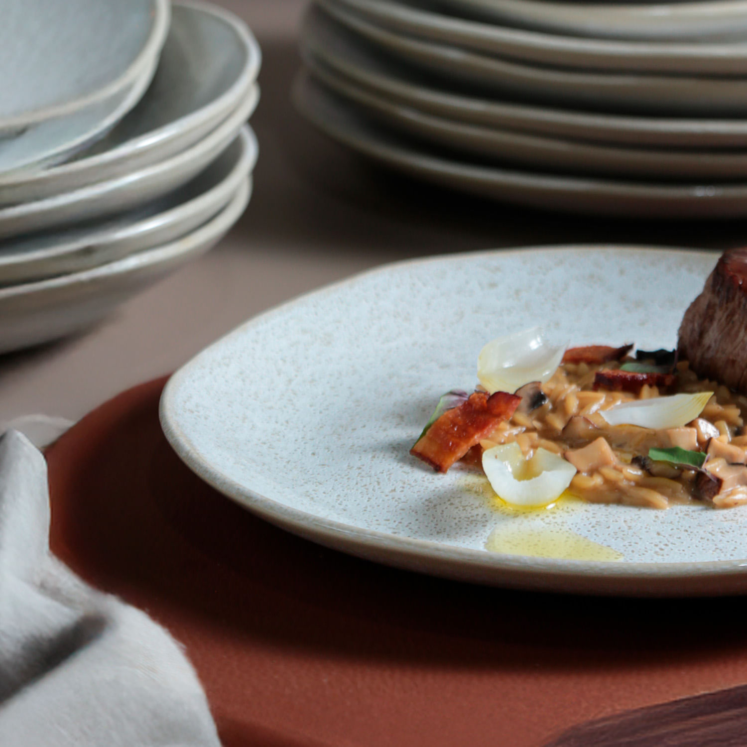 Conjunto com 6 Pratos Raso Orgânico Vanilla Ø26,5cm - Imagem 5