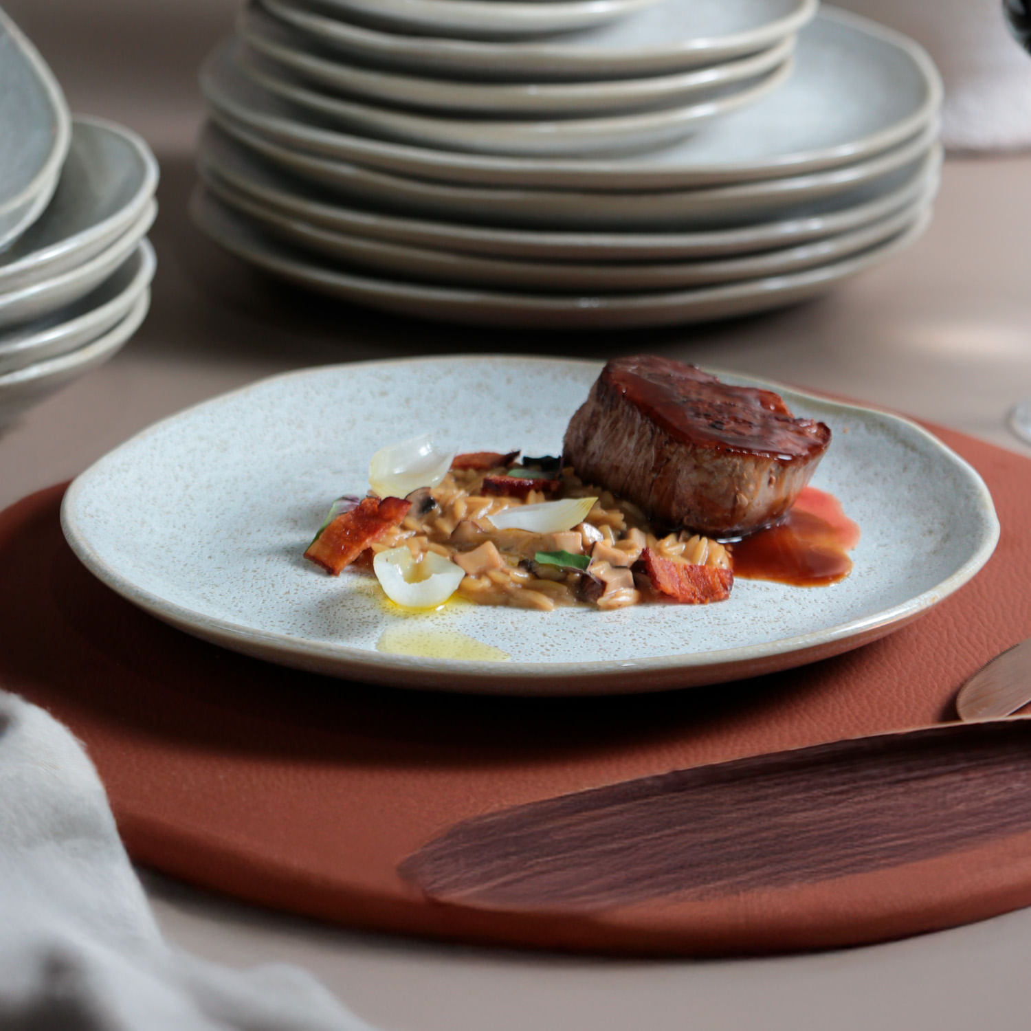 Conjunto com 6 Pratos Raso Orgânico Vanilla Ø26,5cm - Imagem 4