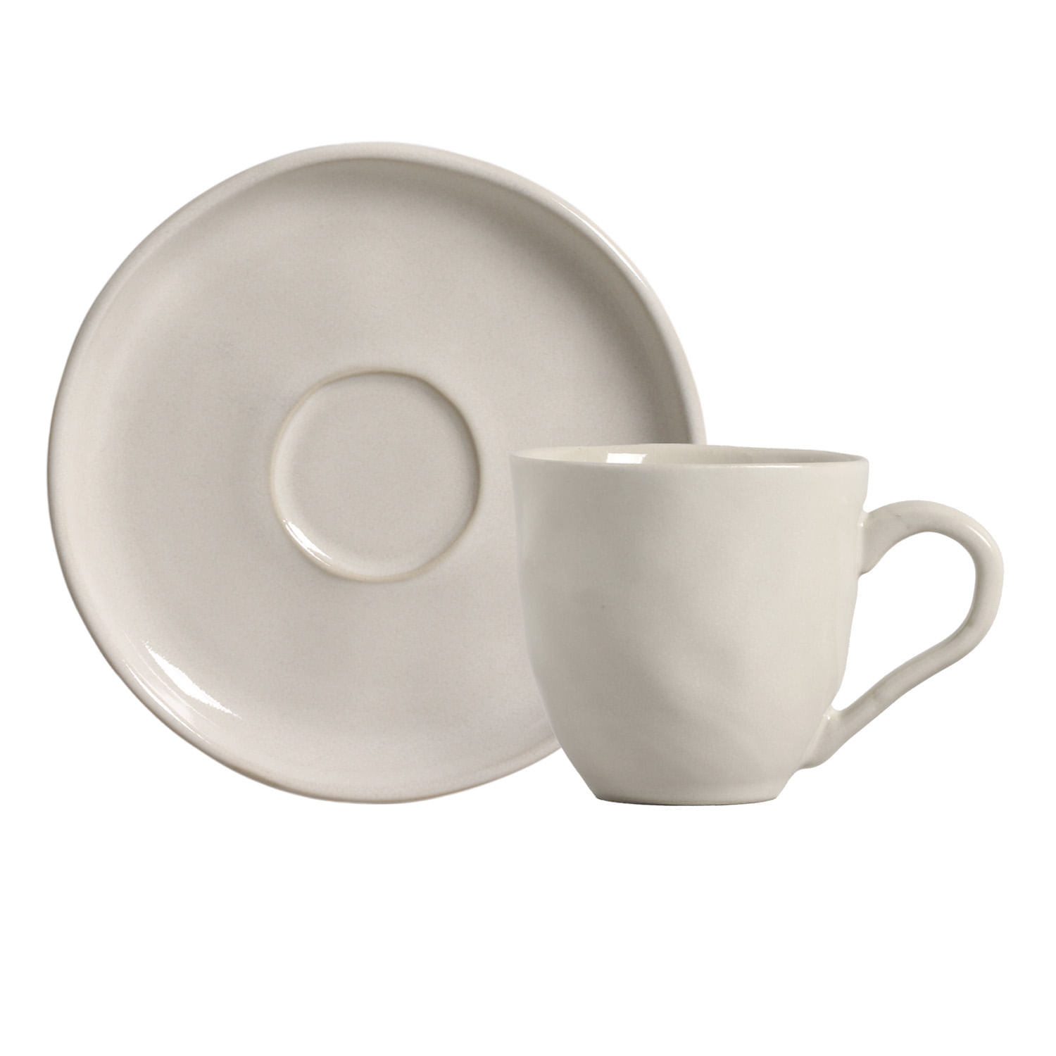 Conjunto com 6 Xícaras De Chá com 6 Pires Bio Clay 170ml