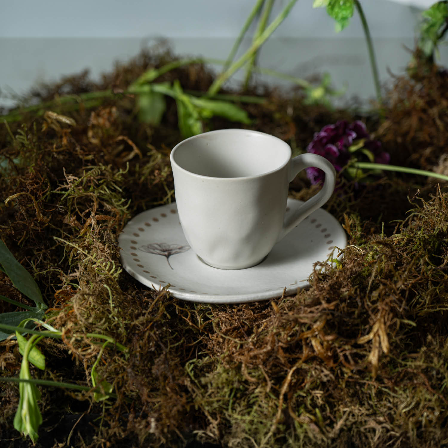 Conjunto com 6 Xícaras de Café com Pires Orgânico Amana 120ml - Imagem 3