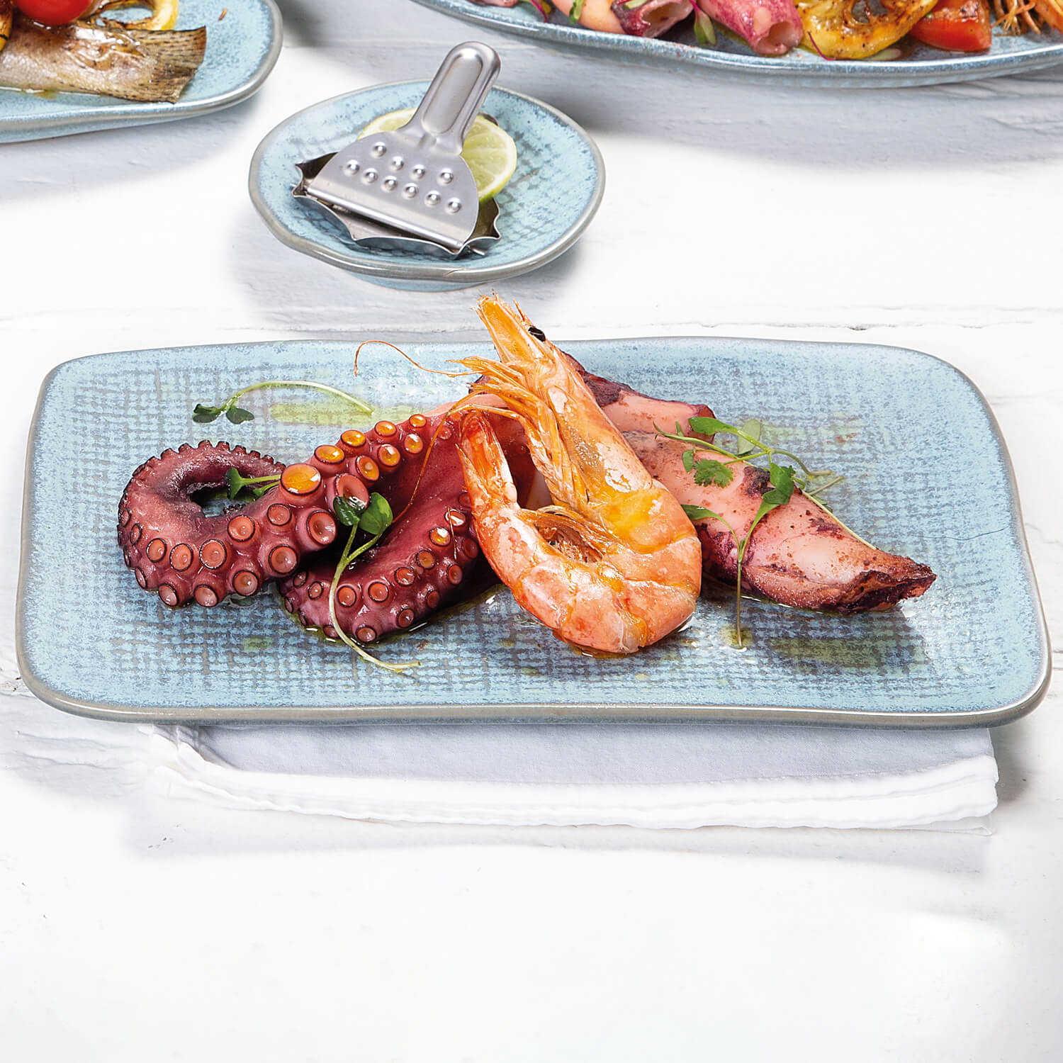 Conjunto com 4 Travessas Retangular Média Juta Breeze 27x16cm - Imagem 2