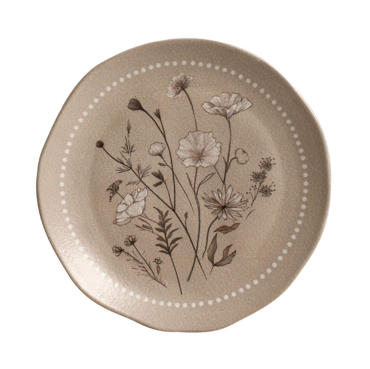Conjunto com 6 Pratos de Sobremesa Orgânico Amana Ø19,5cm