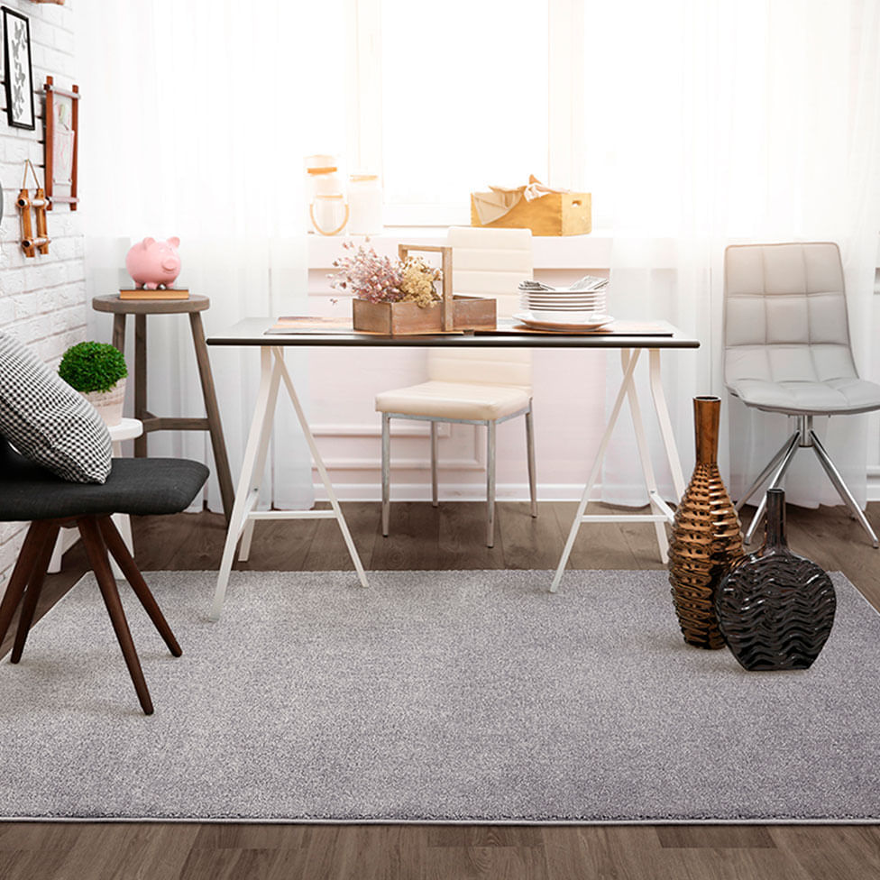 Tapete Tufting Ecletik Cinza Claro 150x200cm