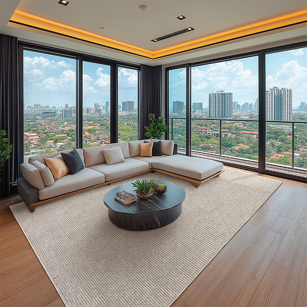 Tapete Tufting Mariana Prata 300x400cm