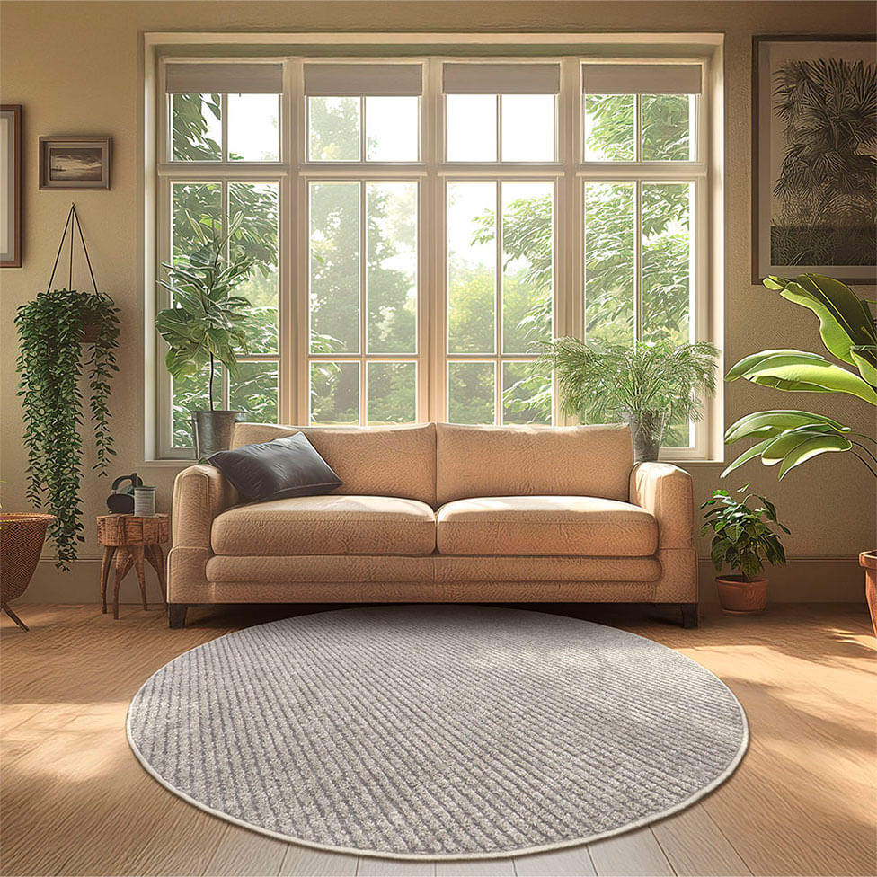 Tapete Tufting Mariana Redondo Prata 190x190cm