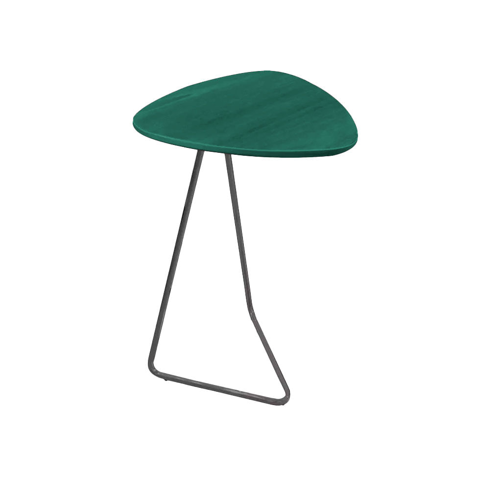 Mesa Lateral Folha Verde Base Preta