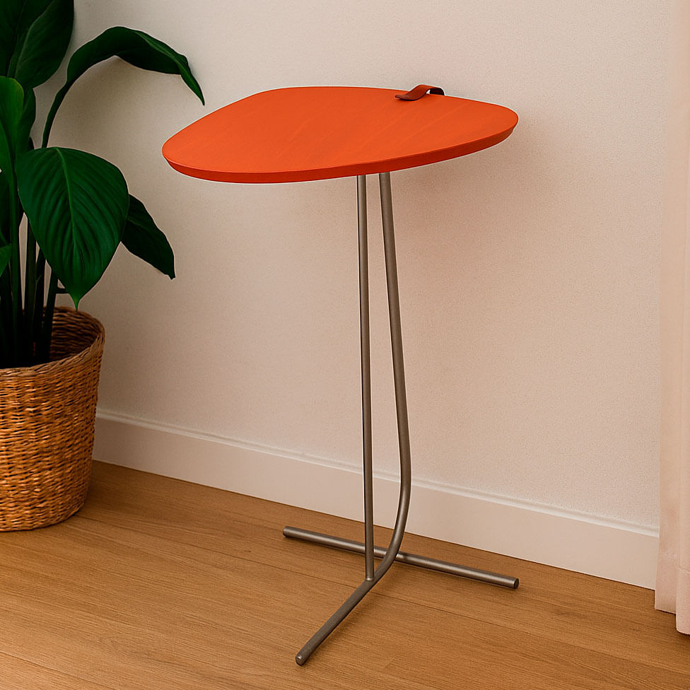 Mesa de Apoio Araguari Terracota Base de Aço - Imagem 2