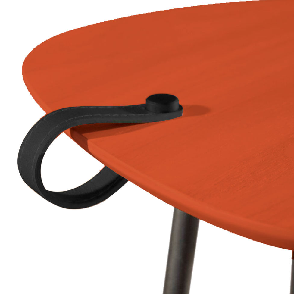 Mesa de Apoio Araguari Terracota Base de Aço - Imagem 5