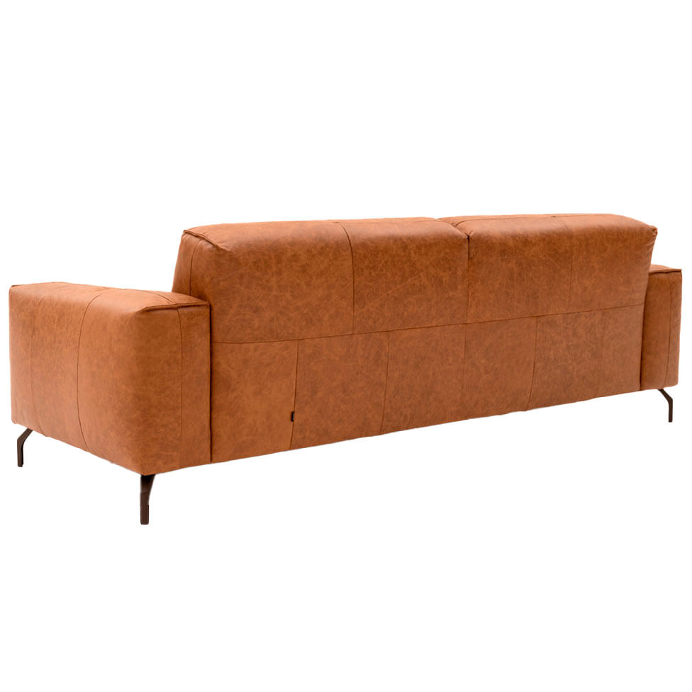 Sofá Santorini em Couro Estonado Amarula 2,10m - Imagem 3