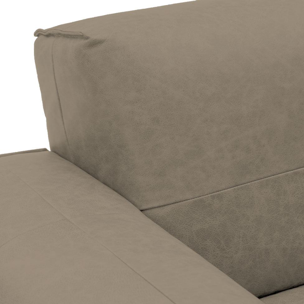 Sofá Santorini em Couro Grano Sandstorm 2,10m - Imagem 4