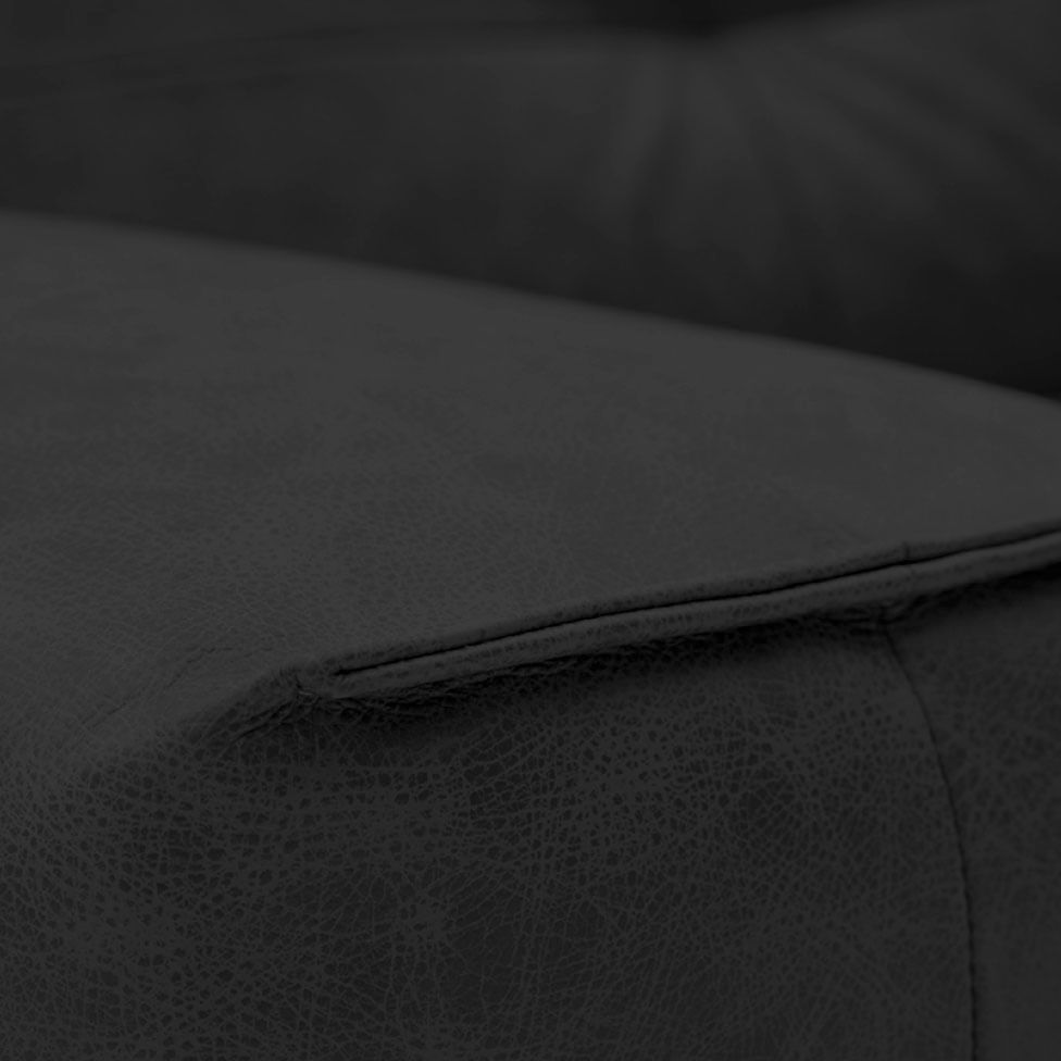 Sofá Santorini em Couro Sherwood Preto 2,44m - Imagem 5