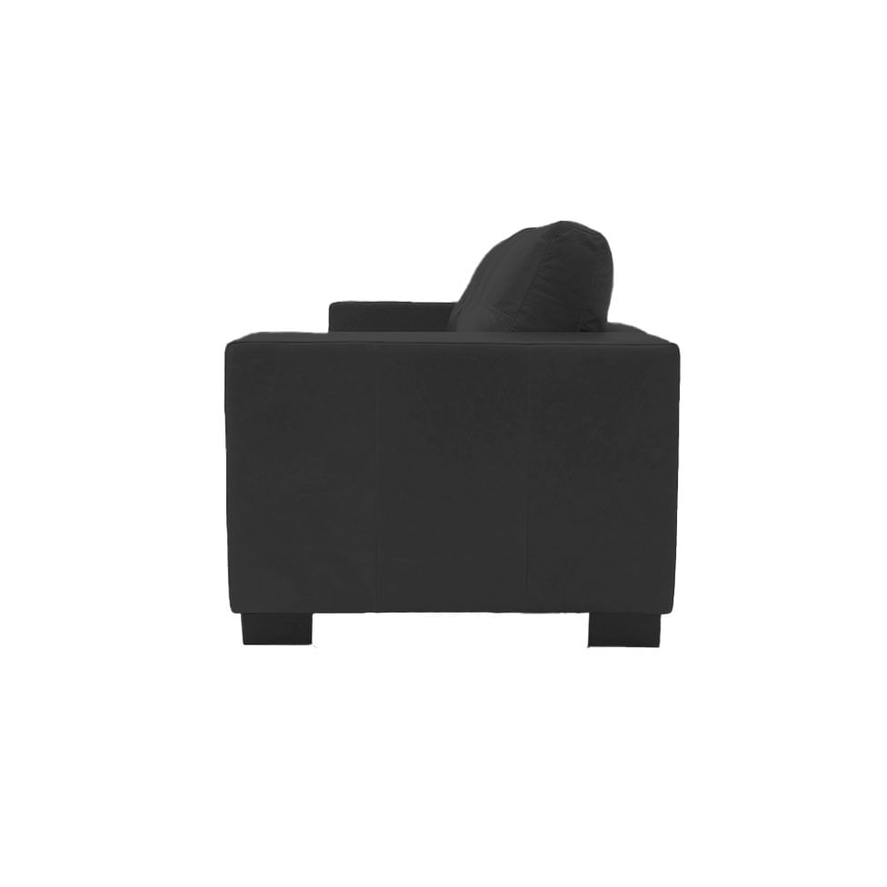 Sofá Domini Living em Couro Sherwood Preto 1,60m - Imagem 3