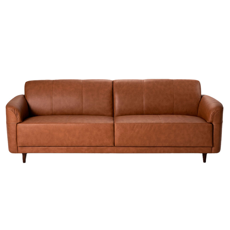 Sofá Living Marbella em Couro Estonado Amarula 1,69m - Imagem 2