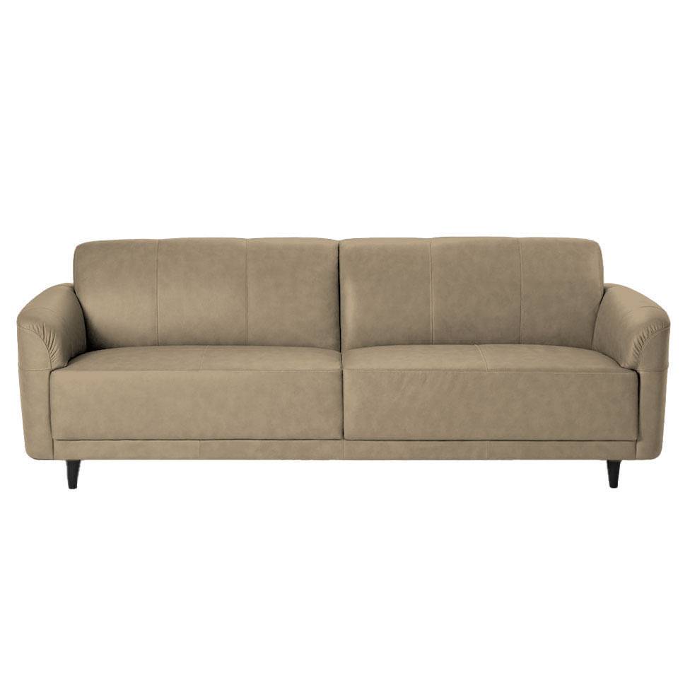 Sofá Living Marbella em Couro Grano Sandstorm 1,69m - Imagem 2