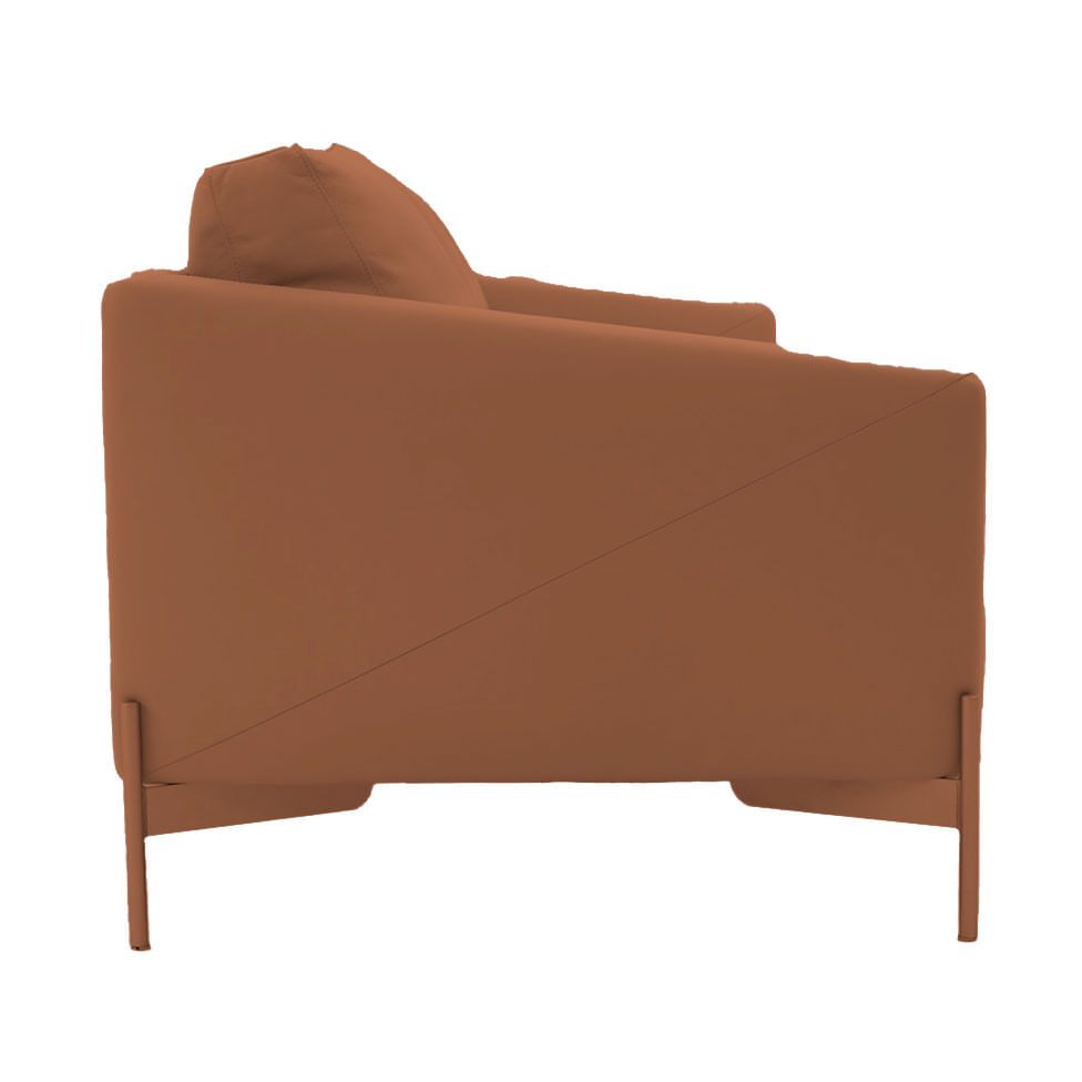 Sofá Santiago em Couro Estonado Amarula 2,36m - Imagem 3