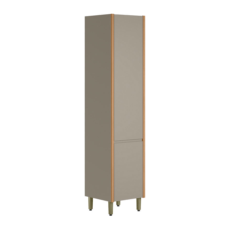 Paneleiro Allure com 2 Portas Natural e Cinza