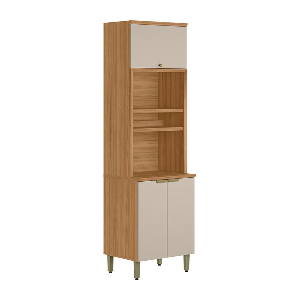 Torre Quente Selene com 3 Portas Natural e Off White