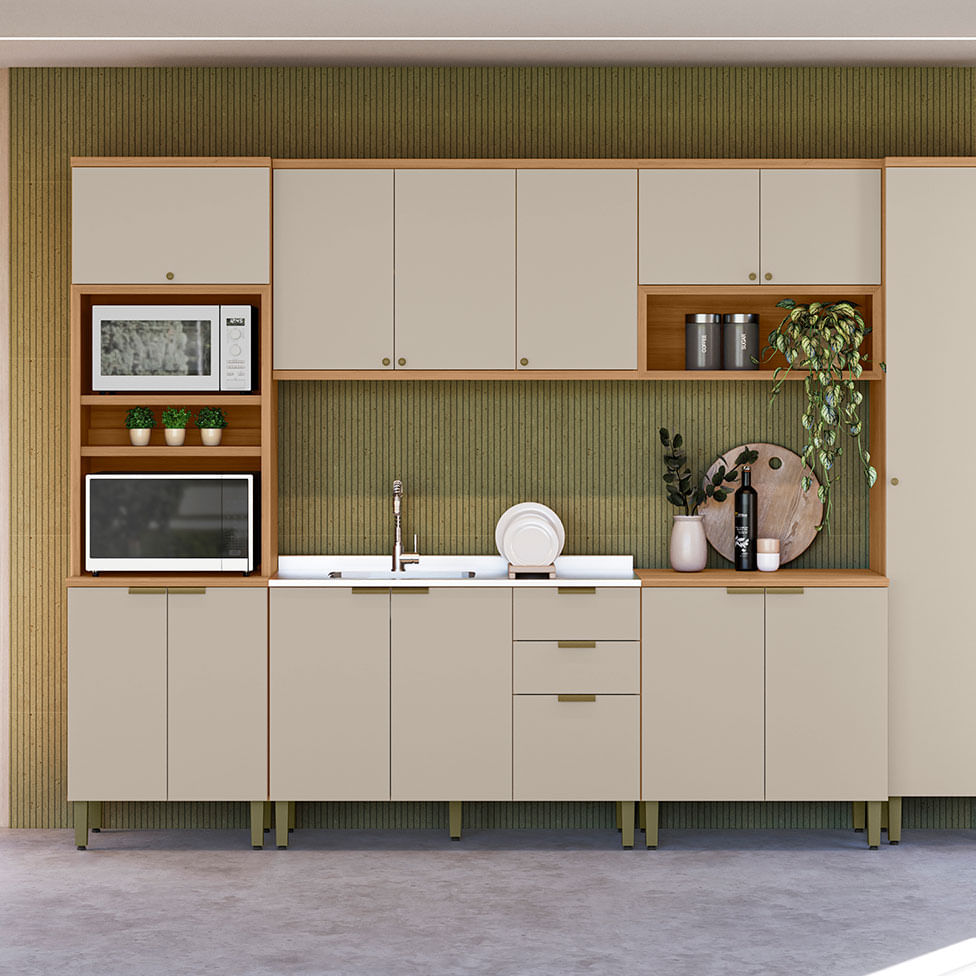 Torre Quente Selene com 3 Portas Natural e Off White - Imagem 3