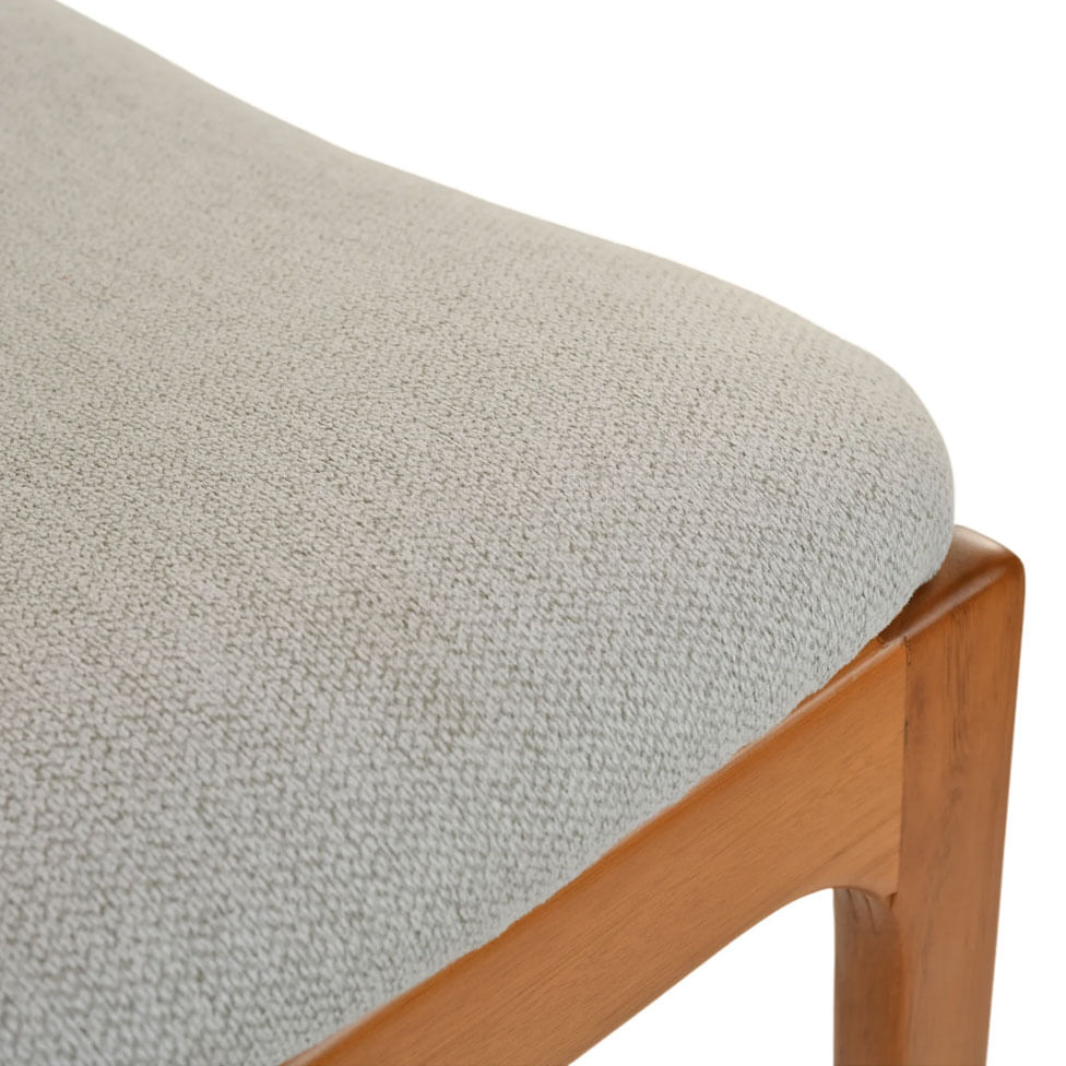 Cadeira de Jantar Bali em Linho Bege e Base Amendoa - Imagem 6