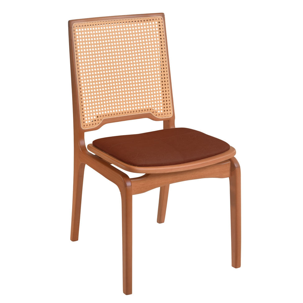 Cadeira de Jantar Dakota em Veludo Marrom com Tela