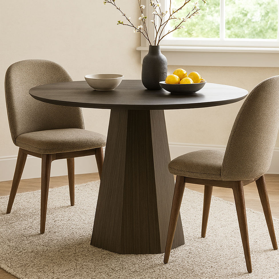 Mesa de Jantar Isis Imbuia 1,00x1,00m - Imagem 2