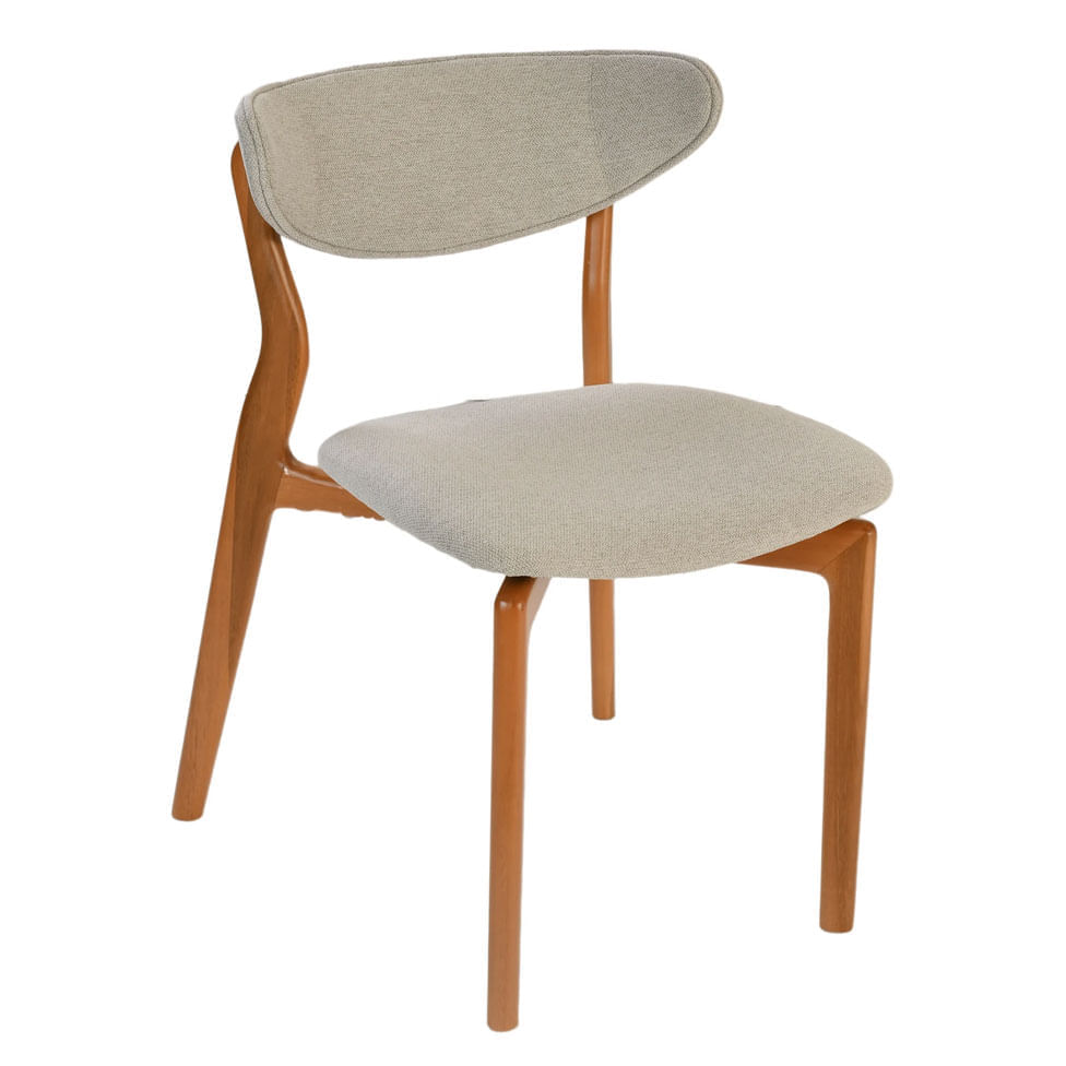 Cadeira de Jantar Vênus em Linho Cinza