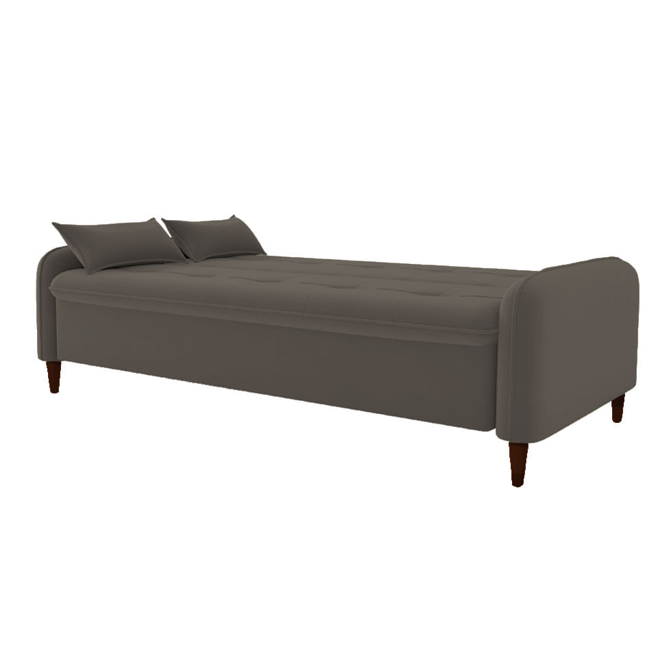 Sofá Cama Donna em Linho Chumbo - Imagem 2