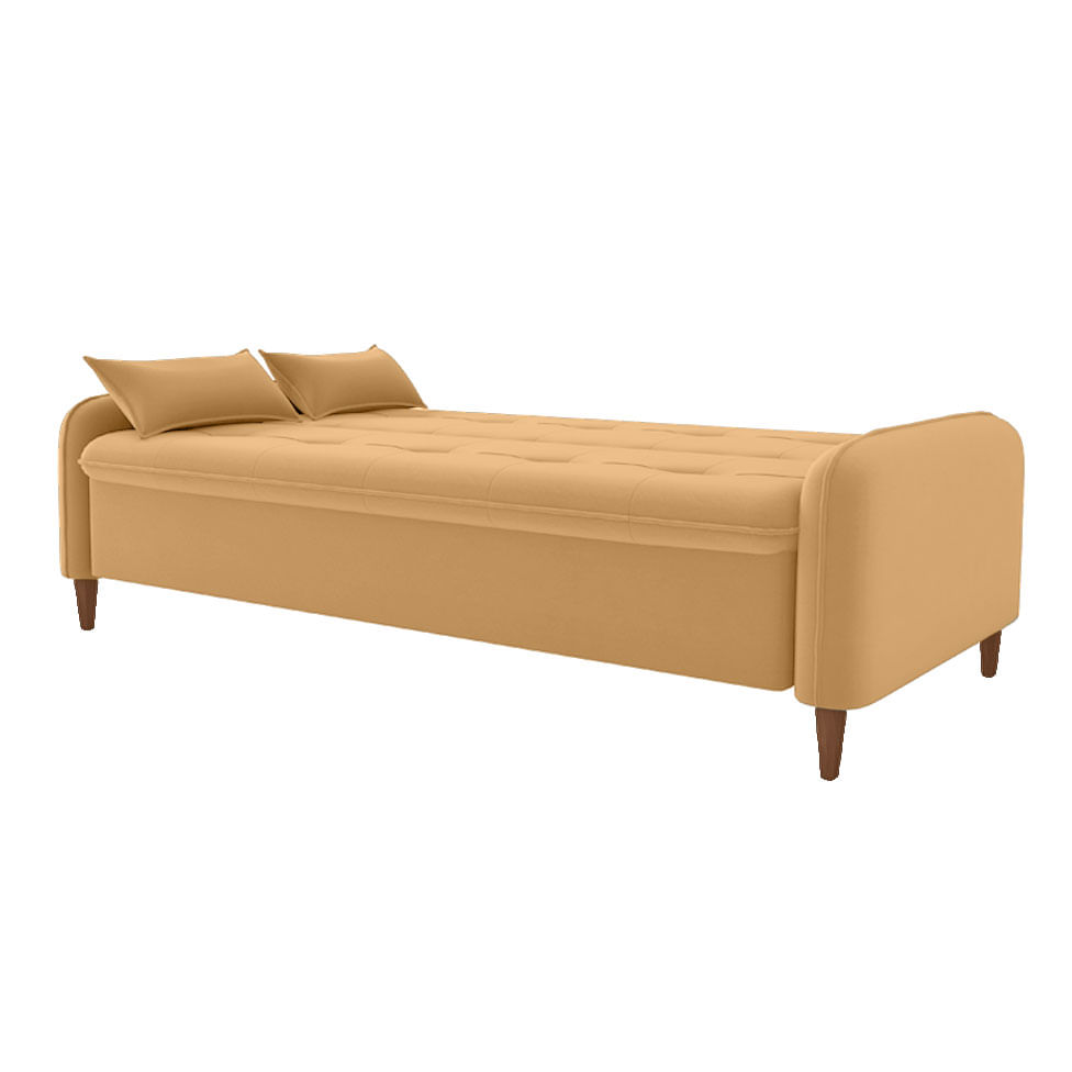 Sofá Cama Donna em Linho Areia - Imagem 2