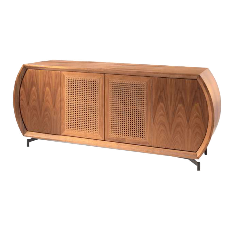 Buffet Decora Moderno 180cm - 4 Portas Madeira com Tela