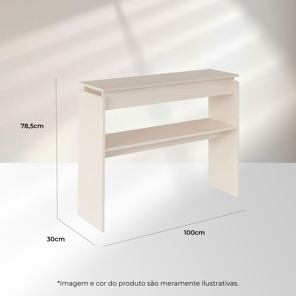 Aparador com 1 Prateleira Creta Off White - Imagem 7